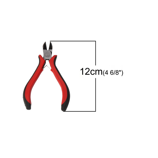 合金 ペンチ レッド＋ブラック 12.0cm、 1 丁 の画像