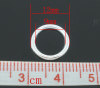 Picture of 100 PCs 12mm Dia., 1mm(18 gauge) Zinc Based Alloy Closed Soldered Jump Rings Findings For Jewelry Making Silver Plated Round