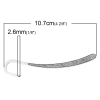 Picture of Bookmarks Findings Antique Silver Color Dot Pattern 10.7cm x 24.0mm, 20 PCs