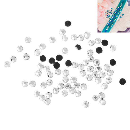 Image de ss6 Strass Thermocollant Dos Plat Argent à Facettes 2mm Dia, 10000 PCs
