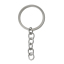 Porte-Clés en Alliage de fer Annulaire Argent Mat 7cm x 3.2cm, 20 Pcs