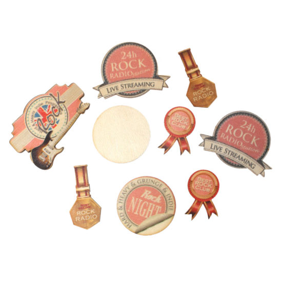 Image de Cabochons d'Embellissement en Bois Au Hasard Au Hasard Couleur Naturelle Longueur: 3.8cm-6.7cm, Largeur: 2.5cm-4.9cm, 30 Pcs