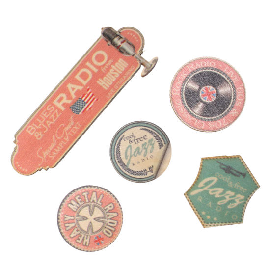 Image de Cabochons d'Embellissement en Bois Au Hasard Au Hasard Couleur Naturelle Longueur: 3.4cm-10.3cm, Largeur: 3.4cm-3.7cm, 30 Pcs
