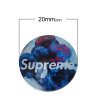 Picture of Glass Dome Seals Cabochons Round Flatback At Random Mixed Message Pattern 20mm( 6/8") Dia, 30 PCs