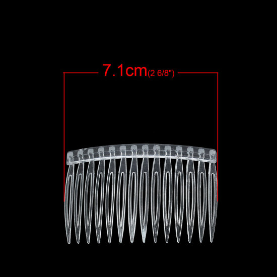 アクリル ヘアクリップ クリア色 71mm x 46mm、 20 個 の画像