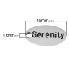 Picture of Zinc Metal Alloy Charm Pendants Oval Antique Silver Color Message " Serenity " Carved 15mm( 5/8") x 8mm( 3/8"), 10 PCs