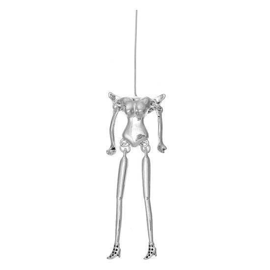 亜鉛合金 人形作り用品 銀古美 骨組み 翼パターン 11.7cm x 2.7cm、 2 個 の画像