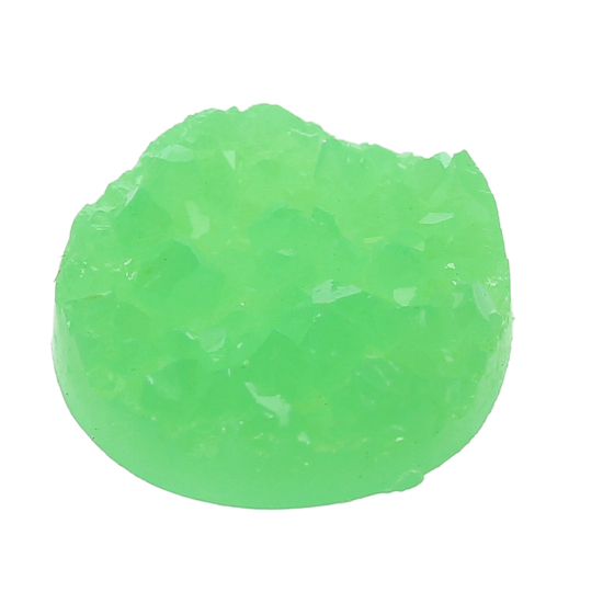 Image de Cabochon Dôme en Résine Rond Vert 12mm Dia, 50 Pcs