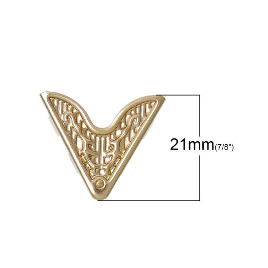Image de Protège Coins pour Dossiers Livres Albums en Alliage de Fer Or Rose 21mm x 18mm, 200 Pcs