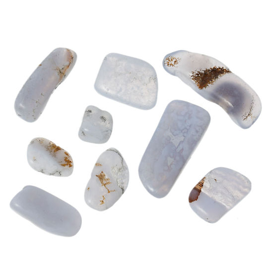 Image de (Classement C) Agate ( Naturel) Perles Irrégulier Sans Trou Mauve 4.1cm x 1.3cm - 11mm x 10mm, 100 Grammes