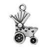 Picture of Zinc Metal Alloy Charm Pendants Baby Carriage Antique Silver Color 19mm(6/8") x 14mm(4/8"), 30 PCs