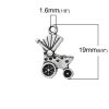 Picture of Zinc Metal Alloy Charm Pendants Baby Carriage Antique Silver Color 19mm(6/8") x 14mm(4/8"), 30 PCs