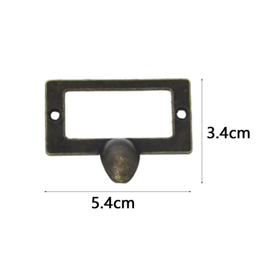 Image de 5 Pcs Poignée pour Boîte Tiroir Porte tirage Meuble en Alliage de Zinc Rectangle Bronze Antique 54mm x 34mm 