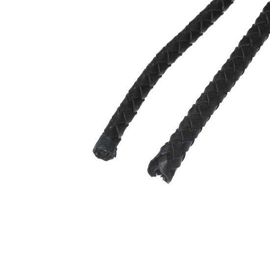 Bild von Echt Leder Schnur Schwarz 5.5mm, 2 Meter