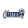 Picture of Natural Wood Sewing Buttons Scrapbooking Hip Hop Dachshund Dog Animal Blue 2 Holes Stripe Pattern 44mm(1 6/8") x 22mm( 7/8"), 50 PCs