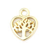 Picture of Zinc Based Alloy Charms Heart Gold Plated Tree 12mm x 10mm, 20 PCs