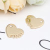 Picture of Zinc Based Alloy Valentine's Day Charms Heart Gold Plated Message " LOVE " 17mm x 14mm, 10 PCs