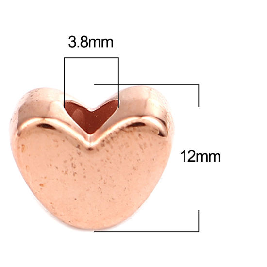 Image de Perles en Acrylique Cœur 12mm x 9mm, 200 Pcs