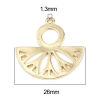 Picture of Zinc Based Alloy Charms Round 18K Real Gold Plated Half Round 26mm x 26mm, 5 PCs