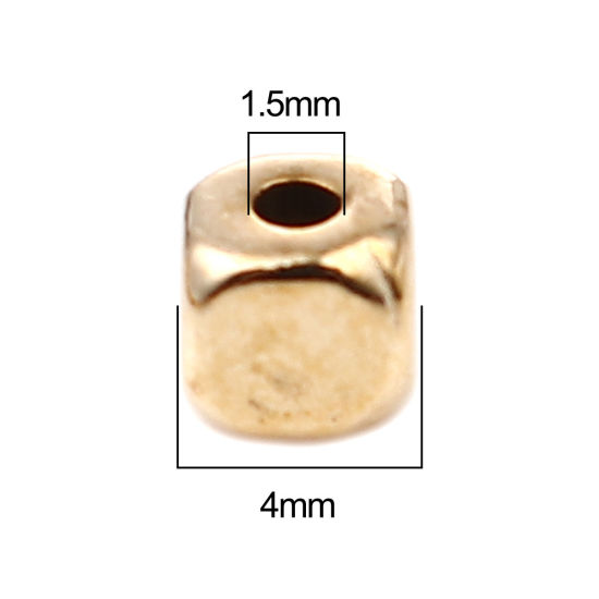 Image de CCB Plastic Beads Square About 4mm x 4mm, Hole: Approx 1.5mm, 1 Packet (Approx 300 PCs/Packet)