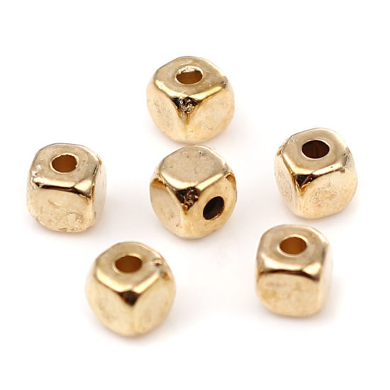 Image de CCB Plastic Beads Square About 4mm x 4mm, Hole: Approx 1.5mm, 1 Packet (Approx 300 PCs/Packet)