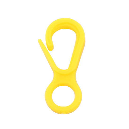 Image de Fermoir Mousqueton en Plastique Orange 33mm x 15mm, 100 Pcs