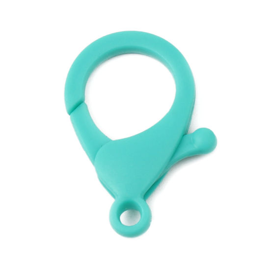 Image de Fermoir Mousqueton en Plastique Vert 35mm x 25mm, 30 Pcs