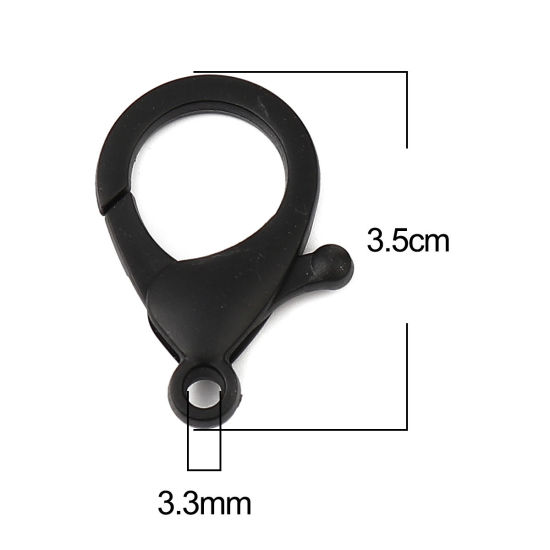 Image de Fermoir Mousqueton en Plastique Couleur au Hasard 35mm x 25mm, 30 Pcs