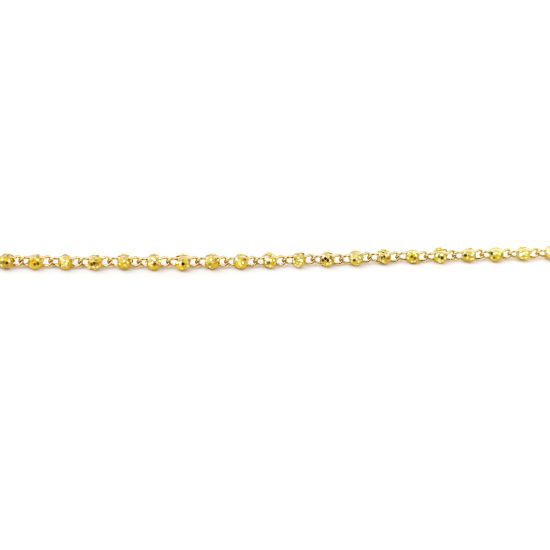 Изображение Brass Sequins Enamel Link Cable Chain Findings Gold Plated Yellow 5x2mm, 1 M                                                                                                                                                                                  