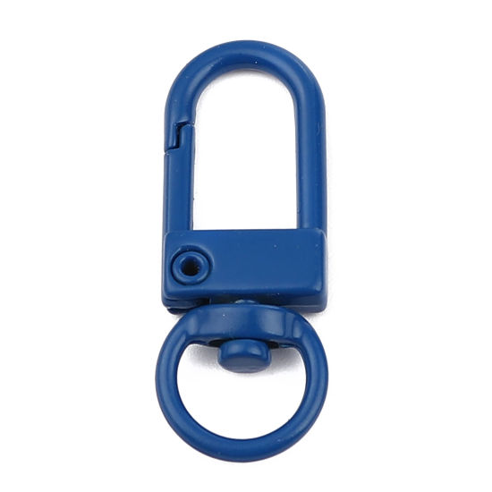 Image de Porte-Clés en Alliage de Fer Saphir Arc Émail 34mm x 12mm, 10 Pcs