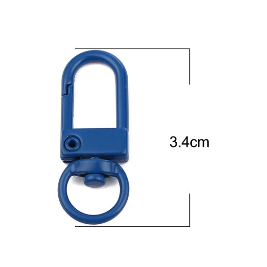 Image de Porte-Clés en Alliage de Fer Saphir Arc Émail 34mm x 12mm, 10 Pcs