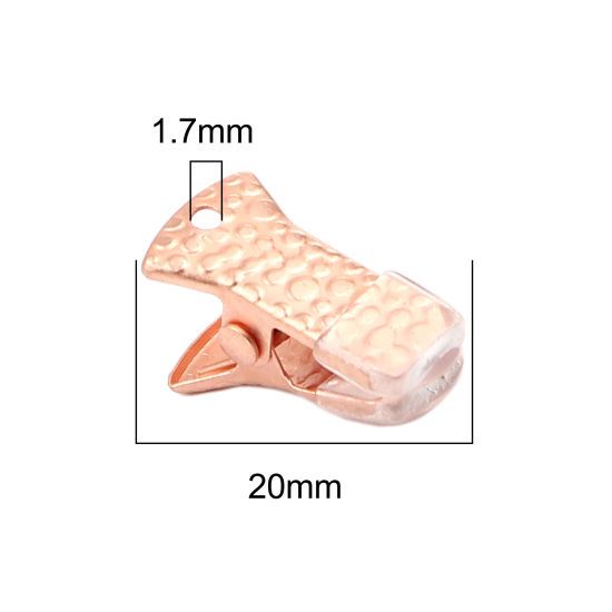 Image de Clip en Silicone Or Rose Motif Sculpté 20mm x 10mm, 10 Pcs