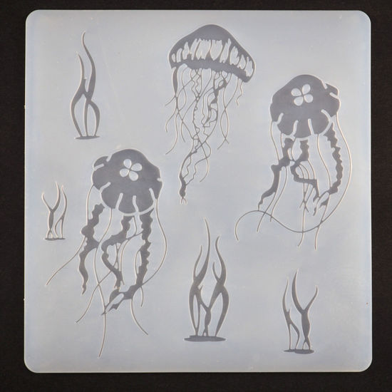 Image de Moule en Silicone Marque-Pages Méduse Blanc 1 Pièce