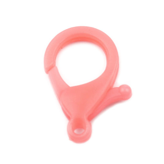 ABS アクセサリーパーツ・金具 カニカン つつじいろ 25mm x 17mm、 30 個 の画像
