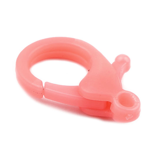 ABS アクセサリーパーツ・金具 カニカン つつじいろ 25mm x 17mm、 30 個 の画像