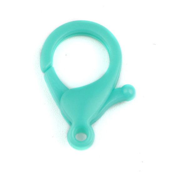 ABS アクセサリーパーツ・金具 カニカン 緑青 25mm x 17mm、 30 個 の画像