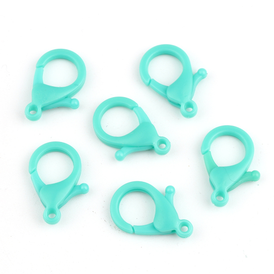 ABS アクセサリーパーツ・金具 カニカン 緑青 25mm x 17mm、 30 個 の画像
