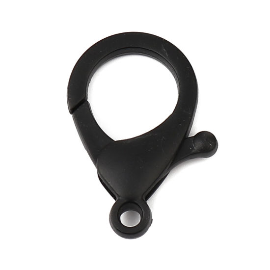 ABS アクセサリーパーツ・金具 カニカン 黒 25mm x 17mm、 30 個 の画像