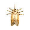Picture of 2 PCs Brass Insect Ear Post Stud Earrings 18K Real Gold Plated Cicada With Loop 23mm x 19mm, Post/ Wire Size: 0.7mm(21 gauge)