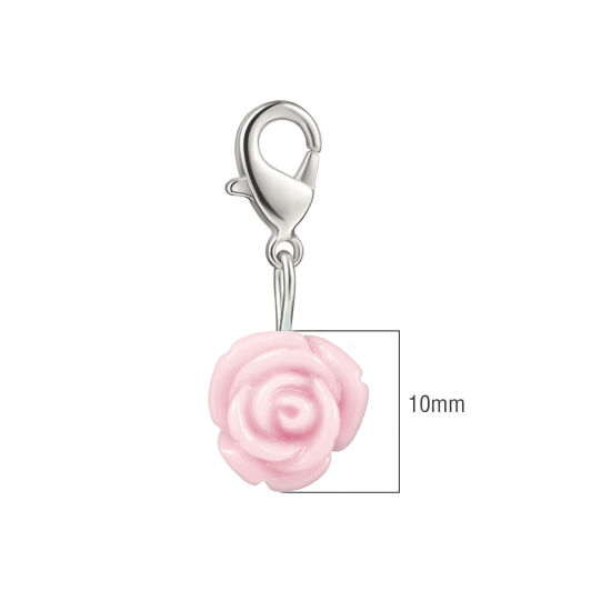 Image de Marqueur de Maille en Plastique Rose Rose 12 Pcs