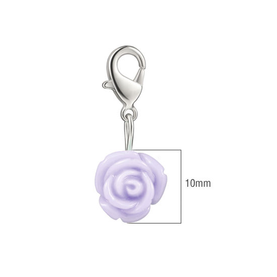 Image de Marqueur de Maille en Plastique Rose Mauve 12 Pcs