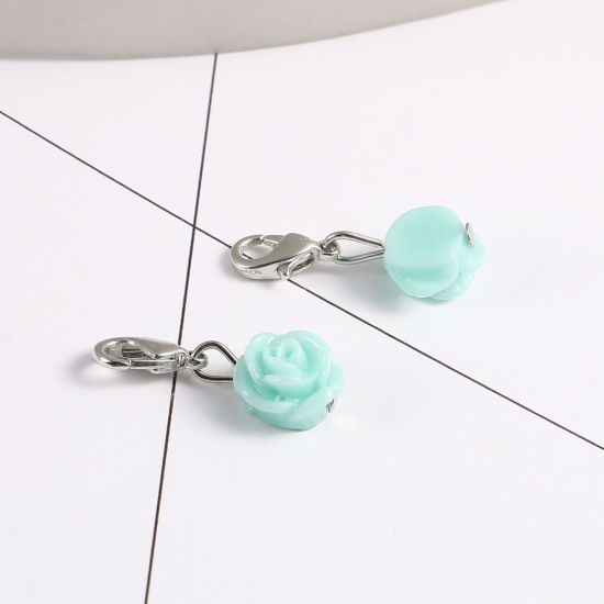 Image de Marqueur de Maille en Plastique Rose Bleu Ciel 12 Pcs