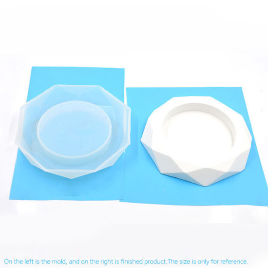 Image de Moule en Silicone Cendrier Losanges Blanc 15cm x 15cm, 1 Pièce