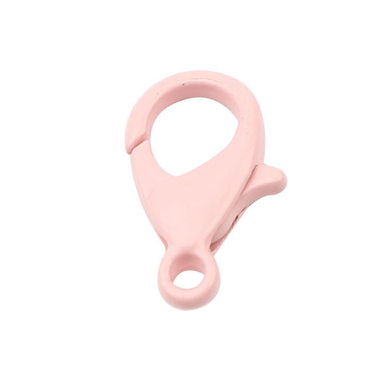 Image de Fermoir Mousqueton en Alliage de Zinc Rose 14mm x 8mm, 20 Pcs