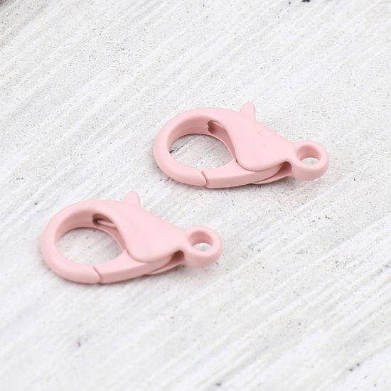 Image de Fermoir Mousqueton en Alliage de Zinc Rose 14mm x 8mm, 20 Pcs