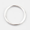 Picture of 100 PCs 19mm Dia., 1.5mm(15 gauge) Zinc Based Alloy Closed Soldered Jump Rings Findings For Jewelry Making Silver Plated Round