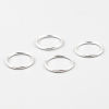 Picture of 100 PCs 19mm Dia., 1.5mm(15 gauge) Zinc Based Alloy Closed Soldered Jump Rings Findings For Jewelry Making Silver Plated Round