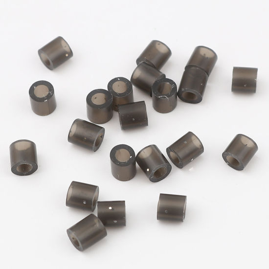 Image de Perles en Acrylique Poney Bubblegum Colonne Noir Brillant Paillettes 5mm x 5mm, Trou: env. 2.8mm, 2000 Pcs
