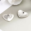 Picture of Zinc Based Alloy Family Jewelry Charms Heart Antique Silver Color Girl Message " MUM " 20mm x 18mm, 20 PCs