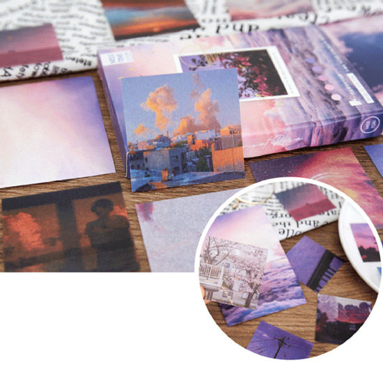 Image de DIY Papier Autocollant Décoration en Papier Multicolore 11.6cm x 7.6cm, 1 Boîte